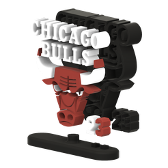 Chicago-Bulls-Logo-23-Front-2-v1.png STL-Datei Chicago Bulls NBA Logo Ständer 2 Version・3D-druckbares Design zum Herunterladen