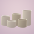 Capture1.png 12cm Wide Base, Cylinder Vase STL File - Digital Download -5 Sizes- Homeware, Minimalist Modern Design