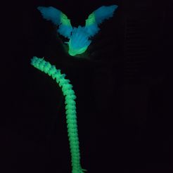 FLYING SERPENT, QUETZALCOAT, WINGED SERPENT, ARTICULATING FLEXI WIGGLE PET, PRINT IN PLACE, FANTASY SNAKE