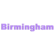 Birmingham_name.stl Wall silhouette - City skyline - Birmingham