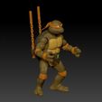 ScreenShot594.jpg Michelangelo TMNT 6" Action Figure for 3d printing.