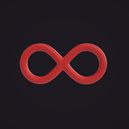 ♾️ Red Infinity Symbol・ STL File for 3D printing・Cults