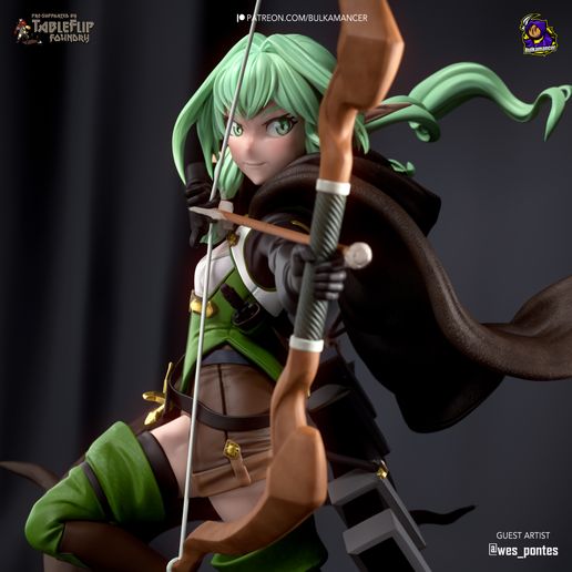 👺 Hi-Elf Archer | Goblin Slayer | 250 mm・ 3D File for 3D