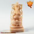 mo-00365.jpg Ganesh on Lotus with Crescent Moon Crown