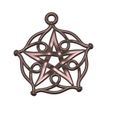 Pettacle-08-v4-000.jpg Gothic Pentagram of Brisingamen for Protection witch  Pendant neck necklace earing  keychain pt-08 3d-print and cnc