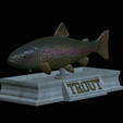 Trout-statue-5.png fish rainbow trout / Oncorhynchus mykiss statue detailed texture for 3d printing