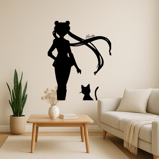 Sailor Moon - A Dark Moon Hanging In The Sky