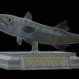 Barracuda-huba-trophy-25.png fish great barracuda statue detailed texture for 3d printing