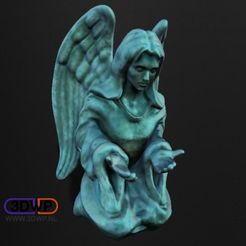 ContemplatingAngel1.jpg Fichier STL gratuit Contempler la sculpture d'un ange (scan 3D de la statue)・Modèle à télécharger et à imprimer en 3D