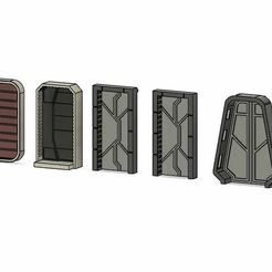1.jpg Fichier STL Diorama Star Wars 8 portes pour figurines 1/12 et 1/6 de 6 pouces・Modèle pour imprimante 3D à télécharger
