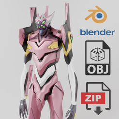 Portada.png OBJ file EVA Unit 08 Textured Lowpoly・3D printable design to download
