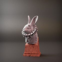 rabbit3.jpg STL file Steam Rabbit bust・Model to download and 3D print