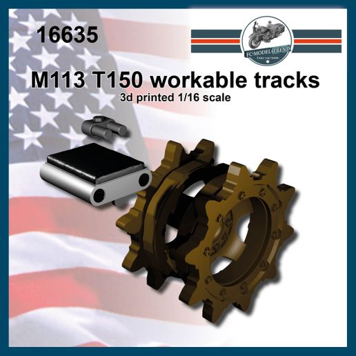 16635 M113 T150 tracks 1/16 scale.