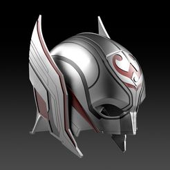 janeFoster_001.jpg STL file Thor Love and Thunder ( Jane Foster Helmet ) ( Lady Thor )・3D printable model to download