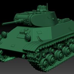 Full-assembly-1.jpg Файл 3D Легкий танк Т-50 (СССР, Вторая мировая война)・Модель для печати в 3D скачать