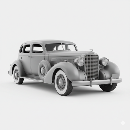 Cadillac V-16 classic V8 car STL, touring car STL, car desk decor STL, formula car STL, 4x4 STL, car model kit STL, 1980s sports car STL, Italian supercar STL, 1:64 car STL, vehicle STL, open wheel car STL, 2010 supercar STL, futuristic car STL, sci fi ca