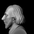 3.jpg William Shakespeare 3D Model Sculpture