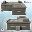 4.jpg Corner Modern Industrial Prefab Dwelling with Staircase and Ventilation System (34) - Modern WW2 WW1 World War Diaroma Wargaming RPG Mini Hobby