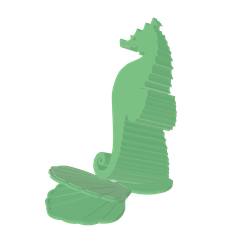 Seahorse_Projected_01.png SEAHORSE WITH CLAM PHONE STAND HOLDER - INSTANT DOWNLOAD - NO SUPPORTS NEEDED