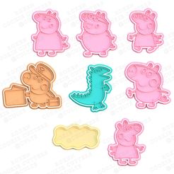 STL file Peppa Pig Themed Cake Topper Large 🐖・Template to download and 3D  print・Cults
