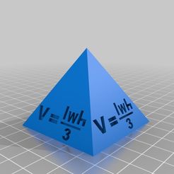 bf23cab79d57e276e58e2b001b1167d4.png Free STL file Volume of Square Pyramid・Object to download and to 3D print