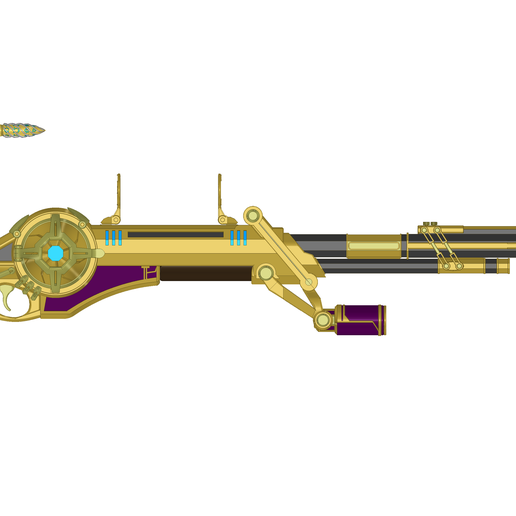 Caitlyn-Rifle-Season-2.png Caitlyn Folding Rifle Season 2 Arcane | Arcane Cosplay | By Collins Creations 3D