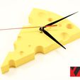 7.jpg Wall clock in the form of a slice of cheese