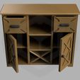 DH_living19_4.jpg Living room wine cabinet with functional doors, shelves and drawers mono/multi color 3D 3MF file