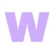 W.stl Letras do alfabeto - 3D oco