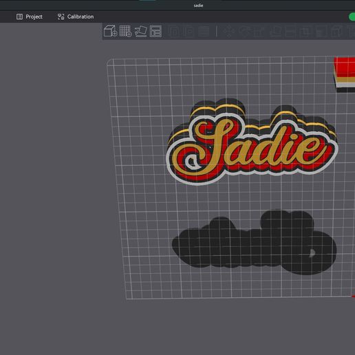 1.jpg Caja de luz con nombre "Sadie", lámpara Led