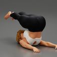 Girl-05.jpg 3D file Sporty Woman Doing Yoga the Plough Posture 3D Print Model・Model to download and 3D print, 3DGeshaft