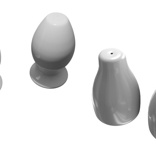 Salt & Pepper Pot 3D Model Combo
