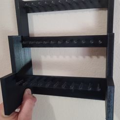 Jewelry Rack_Black_PETG.jpg Fichier STL Organisateur de bijoux à 3 niveaux・Modèle pour impression 3D à télécharger