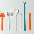 download-18.png Archivo STL gratis Lazos del cable・Diseño imprimible en 3D para descargar