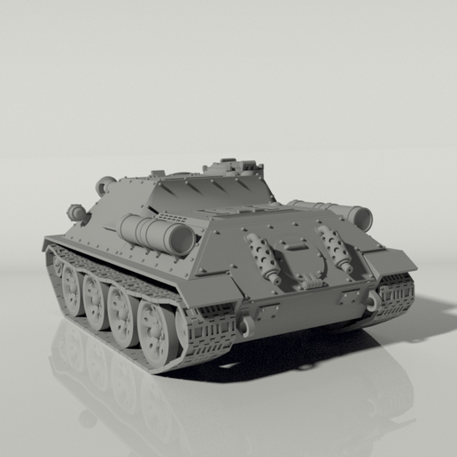 STL file Grim SU-100 Tank Destroyer / SU-122 Assault Gun・3D print model ...