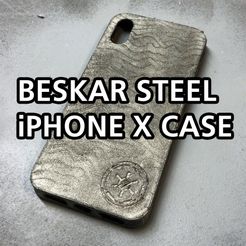 MyMiniFactory-thumbnail-Beskar-Steel-copy.jpg Free STL file The Mandalorian | Beskar Steel iPhone X Case・3D printer model to download