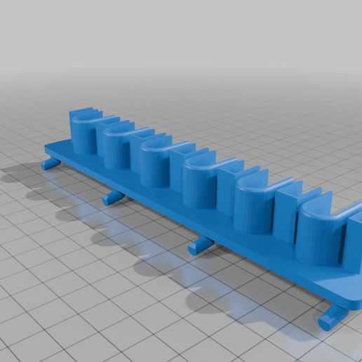 Pegboard Mounted Alligator Clip Cable Organizer