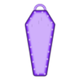 Simple Cross Keychain.stl Coffin keychain Halloween gadget casket