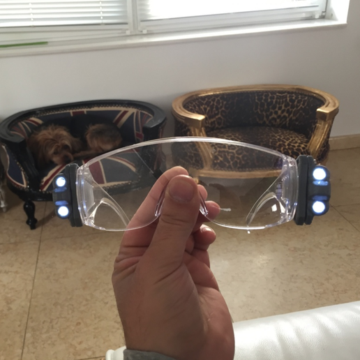 Safety Glasses Led Lights 3D model preview