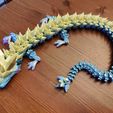 Kristalldrache, bewegliches Flexi-Wackeltier, Druck an Ort und Stelle, Fantasy