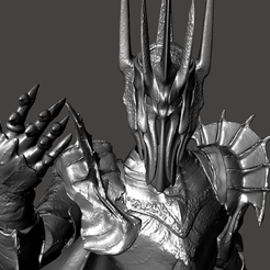 9e.png SAURON THE DARK LORD LOTR LORD OF THE RINGS HI-POLY STL for 3D printing