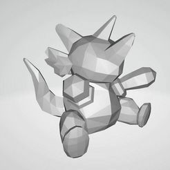 Tiny-rhydon.jpg Fichier STL Tiny Rhydon Pokemon Lowpoly・Modèle pour imprimante 3D à télécharger