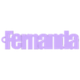 fernanda.stl PACK OF NAME KEY RINGS (100 NAMES) VOLUME 2