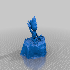 AI3M_Groot_treestump_low_resized.png Free STL file Waving Groot on a tree stump・3D print design to download, Vascilliator