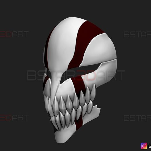 Télécharger Fichier Stl Hollow Mask Kurosaki Ichigo Bleach Modèle Dimpression 3d • Plan