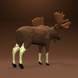 Elan5.png Moose Lowpoly 3D Print Model