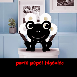 porta-papel-higenico-rana.png Archivo STL porta papel higenico "rana"・Modelo de impresión 3D para descargar