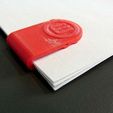 top_display_large.jpg 'Maker Clips'... Paper Clips / Mini Bookmarks for MakerBot users