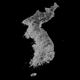 4.png Topographic Map of Korea – 3D Terrain