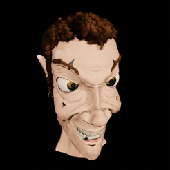 smileface34render.png STL file Clown face - Thing Holder・3D printable design to download